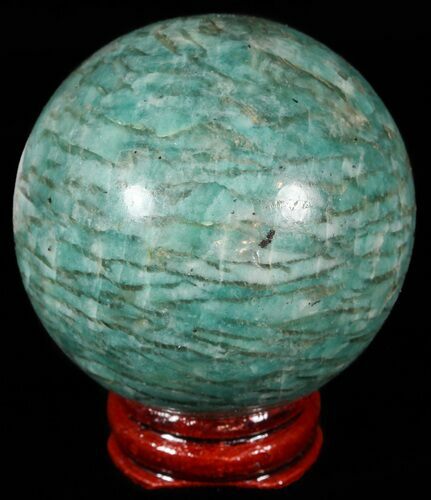 Polished Amazonite Crystal Sphere - Madagascar #51605